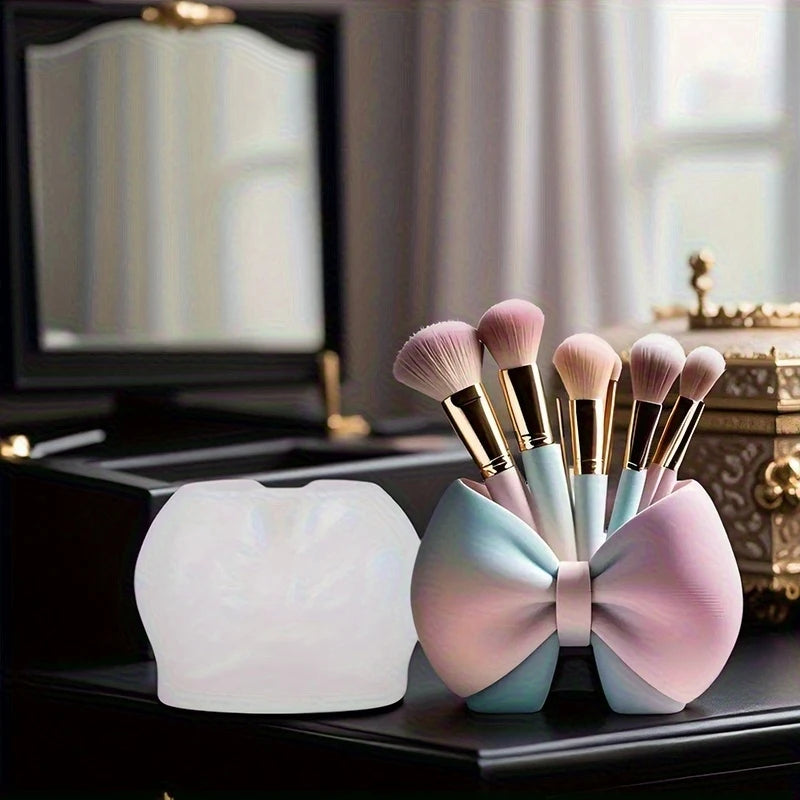 Modelo con Molde de Silicona 3D con Diseño de Lazo. Muy adecuado para hacer manualidades con resina epoxi, soporte para brochas de maquillaje, tanque de almacenamiento, F
