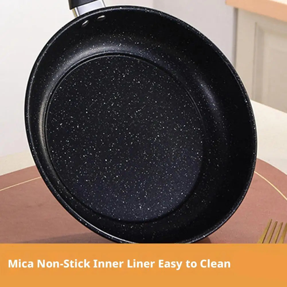 Sartén antiadherente con revestimiento de piedra Maifan, fondo plano, ideal para preparar huevos, tortillas y carne, apta para cocinas de inducción y de gas, utensilio de cocina.