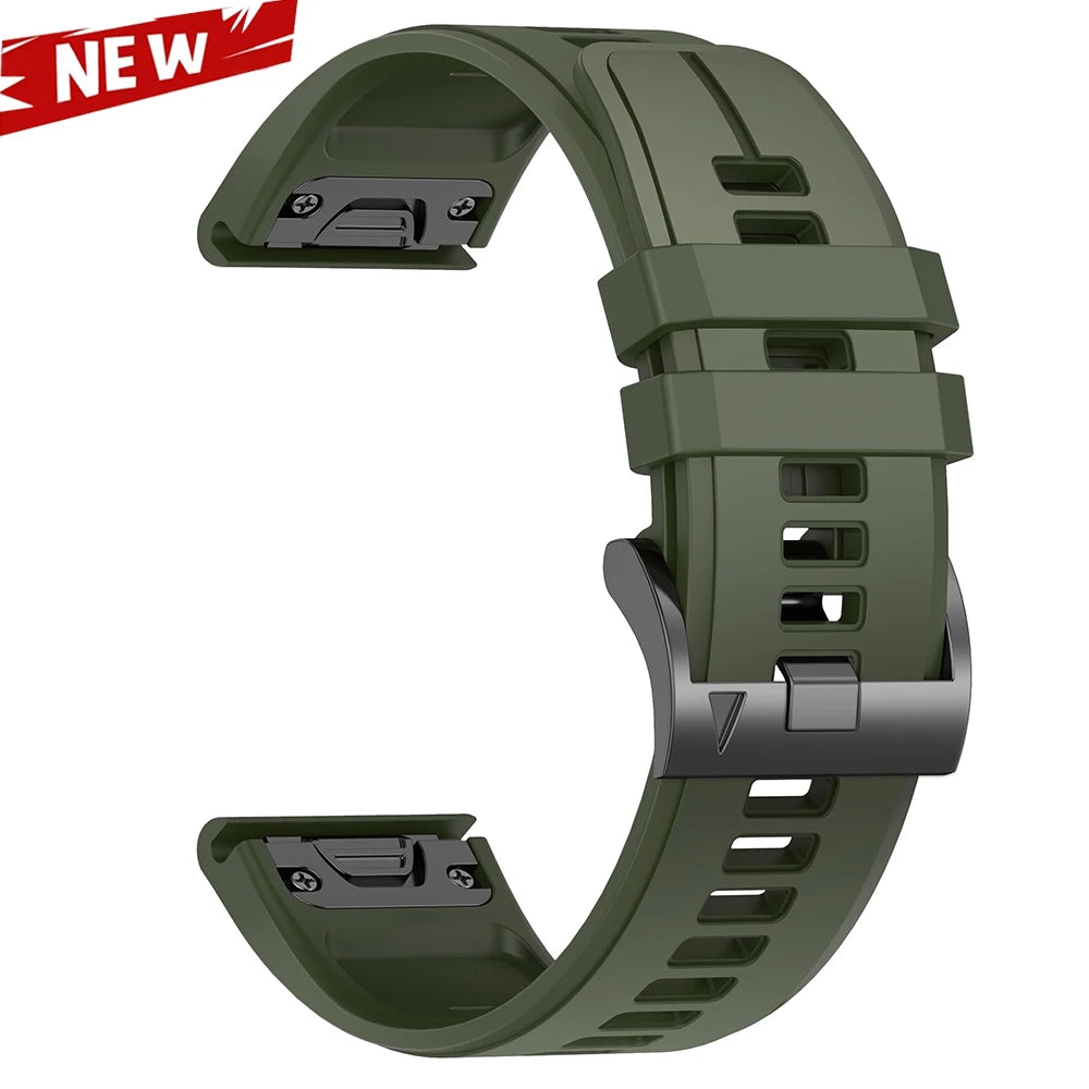 Correa deportiva de silicona QuickFit de 26 y 22mm para Garmin Fenix 7 7X PRO 6 6X GPS 5 5X Plus 3 HR Epix Pro instinto 2X