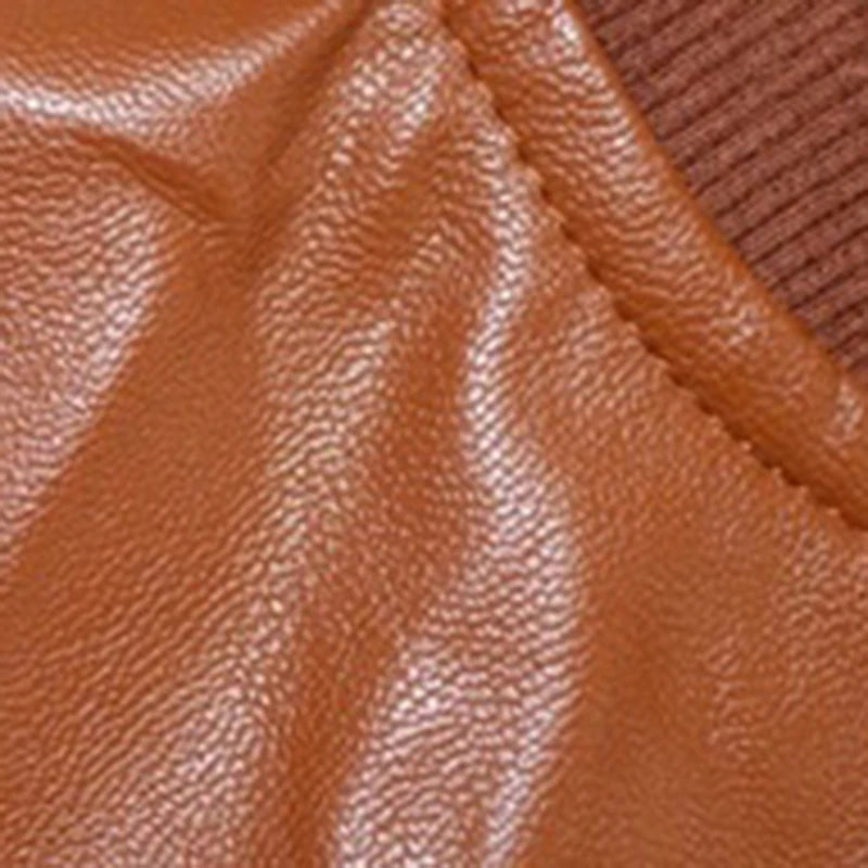 Abrigos para niños, moda de otoño e invierno, chaqueta de cuero PU de algodón cálida de terciopelo para niños coreanos, chaqueta para niños de 3 a 8 años, prendas de vestir exteriores
