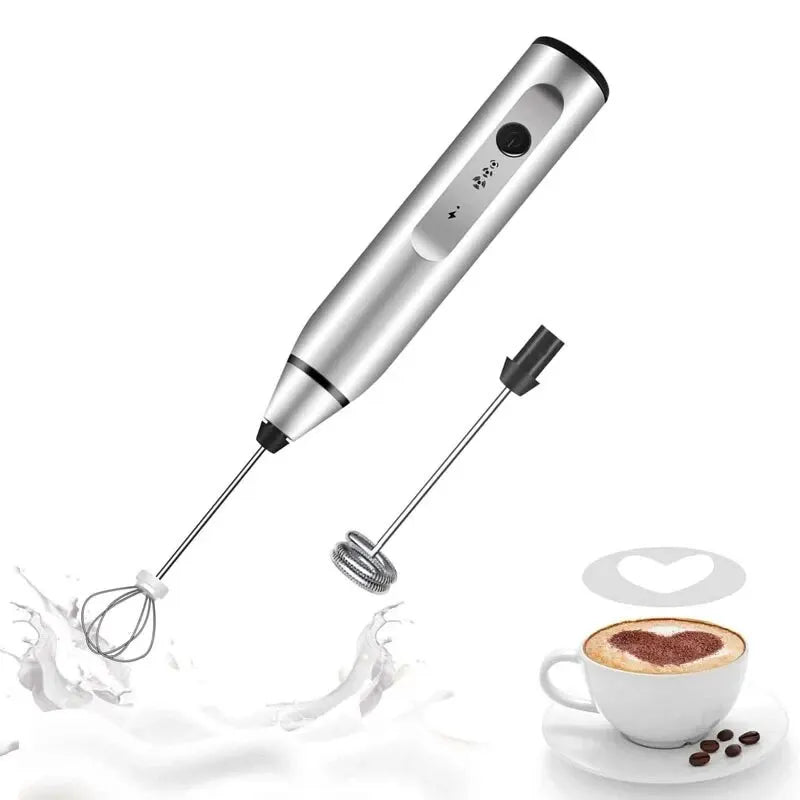 Espumador de leche eléctrico portátil, licuadora de mano, Mini cafetera USB, batidora, crema de capuchino, batidor de huevos, licuadora de alimentos