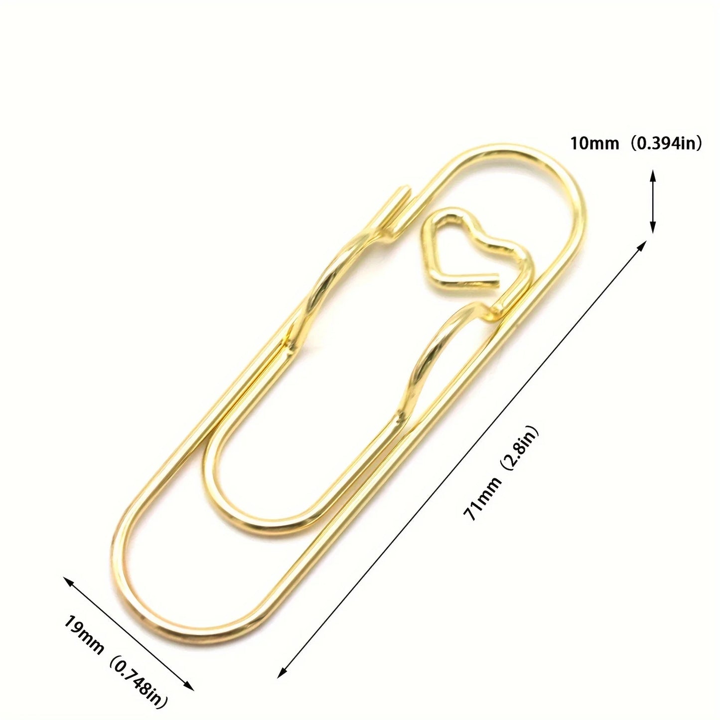 Clip multifuncional para bolígrafo con diseño de amor, 4 unidades, clip de papel portátil con botón para colgar, accesorios de papelería para cuadernos