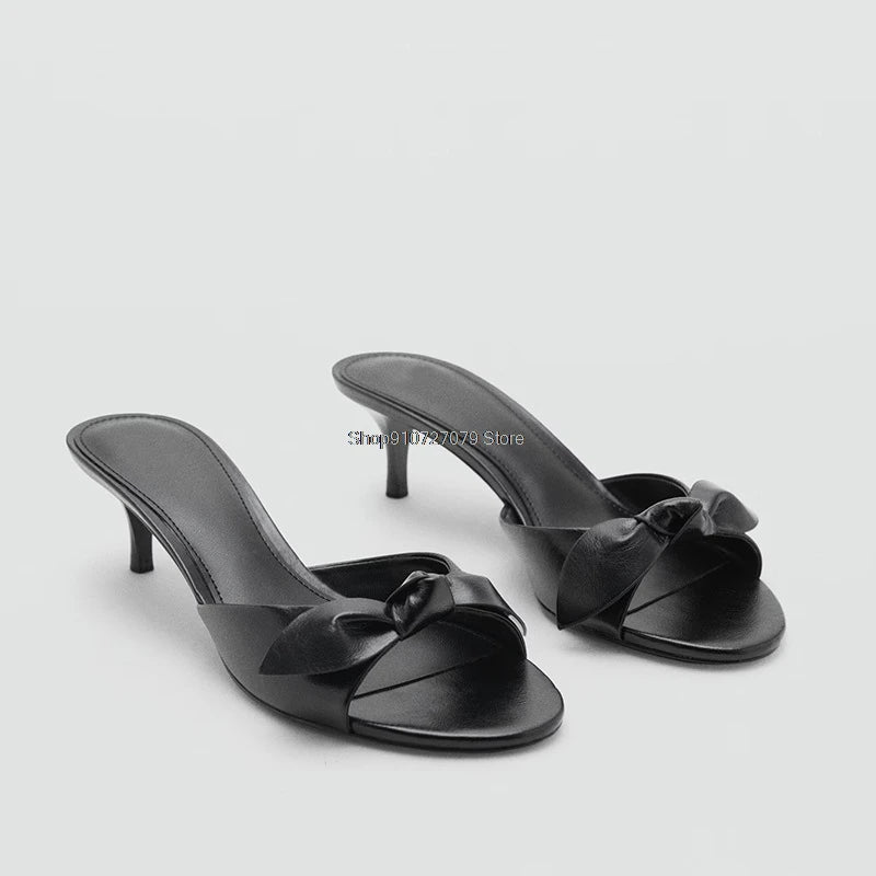 Sandalias de Tacón Alto para Mujer, Primavera-Verano 2026, Nuevas Sandalias Elegantes de Cuero Pintado, Sandalias de Tacón Alto para Uso en Exteriores