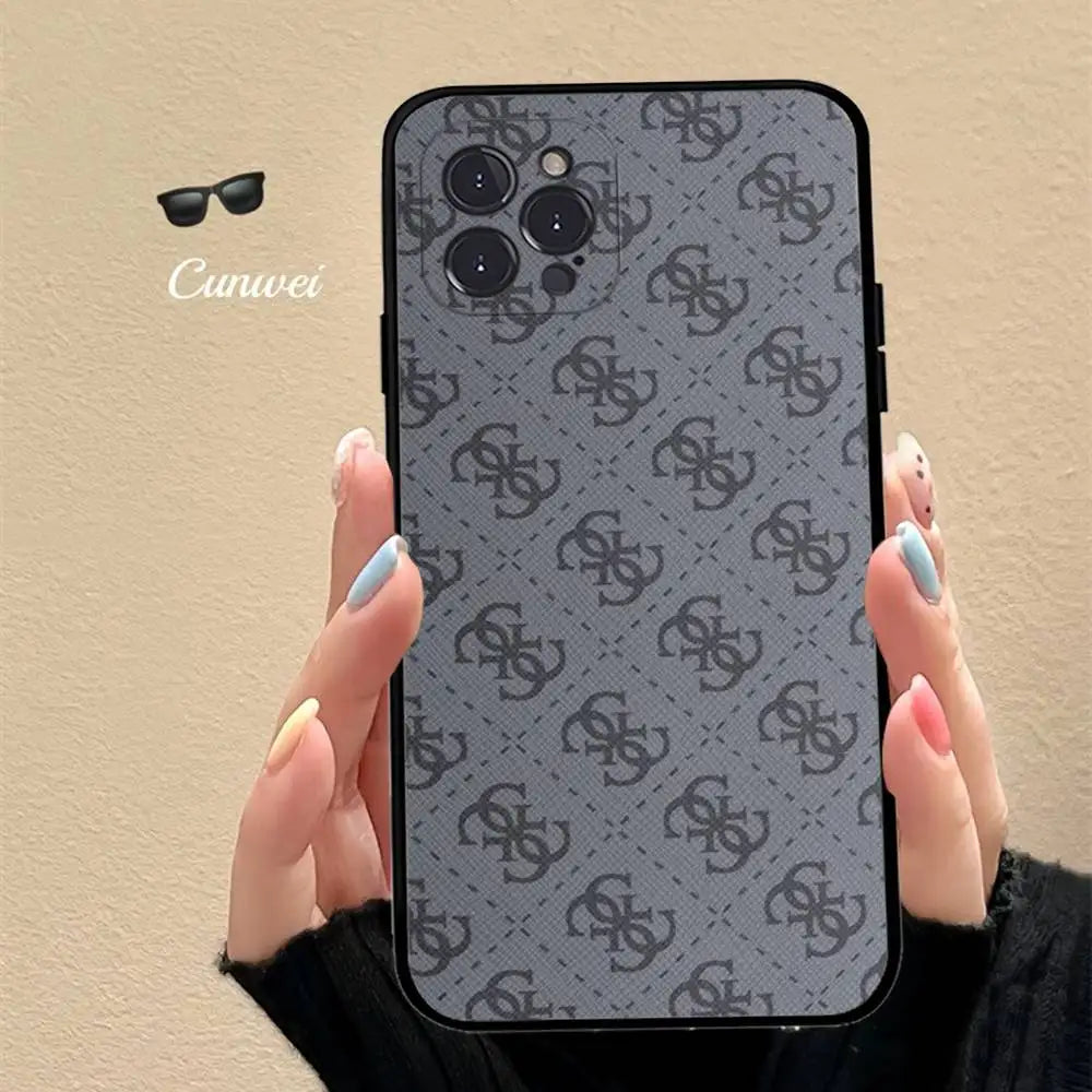 Funda para Teléfono de la Marca de Moda G-Guess para iPhone 17 16 15 16e 14 13 12 11 Pro Max Plus