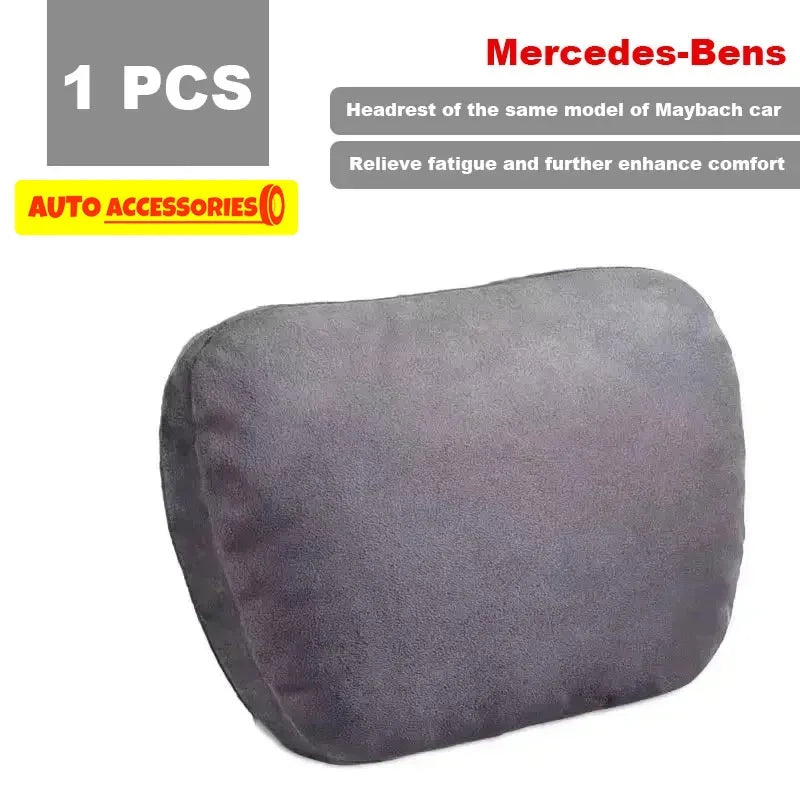 1/2 Uds reposacabezas de coche soporte para el cuello asiento/Clase de diseño Maybach suave Universal ajustable almohada de coche cojín de descanso para el cuello de alta calidad