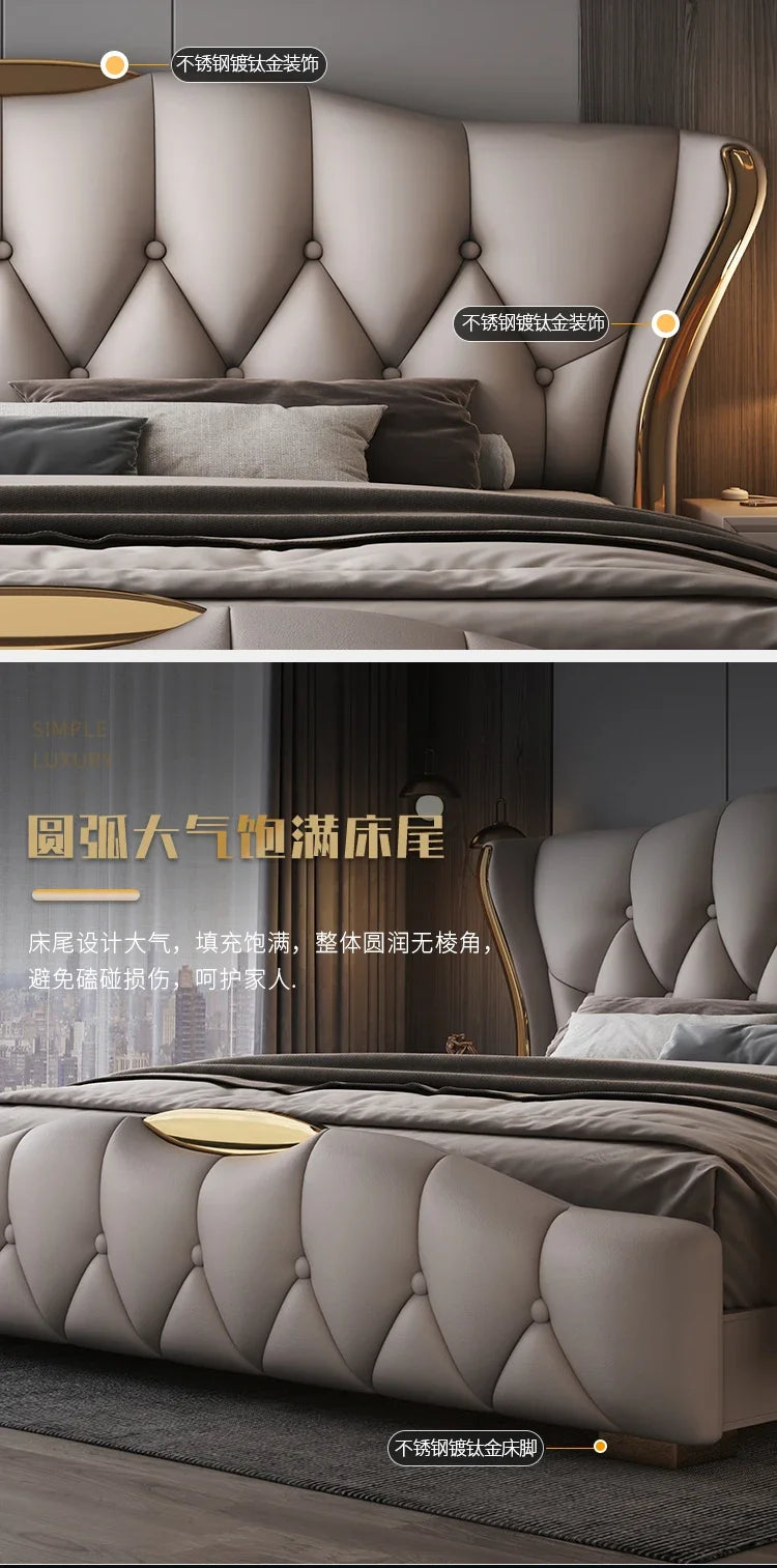 Muebles de dormitorio completos de 180x200cm, juego king, cabeceros dobles, dormitorios matrimoniales, cama queen de tamaño completo, marco de lit