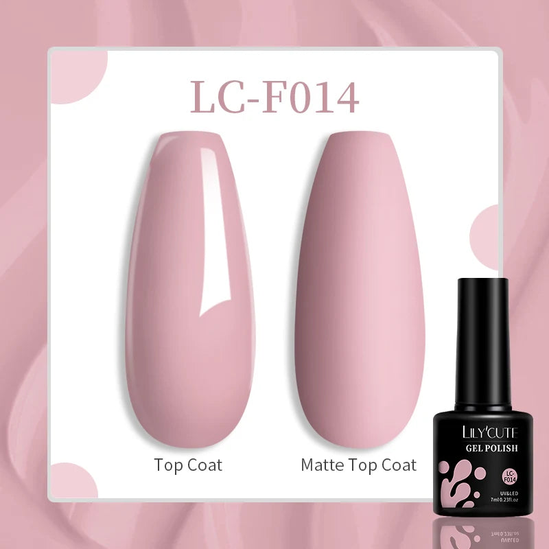 LILYCUTE-esmalte en Gel para uñas, barniz semipermanente para manicura, con LED UV, 129 colores, 7ML