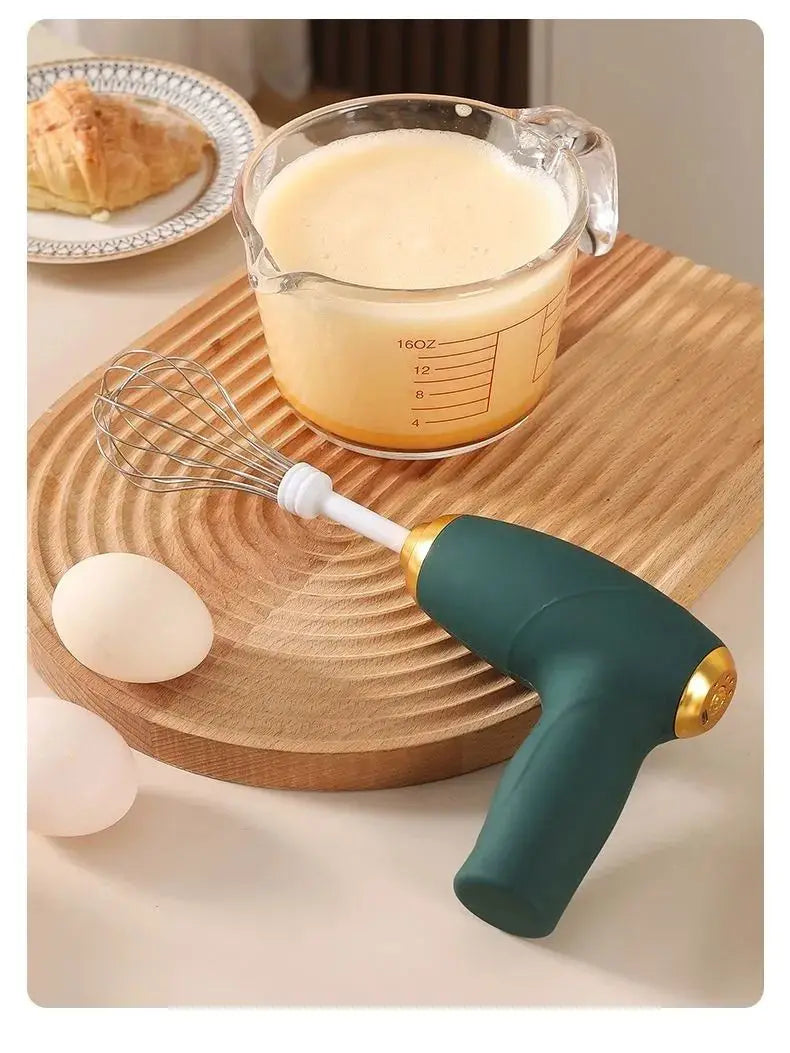 Batidora de Huevos Eléctrica de Mano, 3 Velocidades, Doble Varilla, Cargador, Batidora de Cocina, Mezcladora de Claras, Máquina para Hacer Crema de Mantequilla y Pasteles