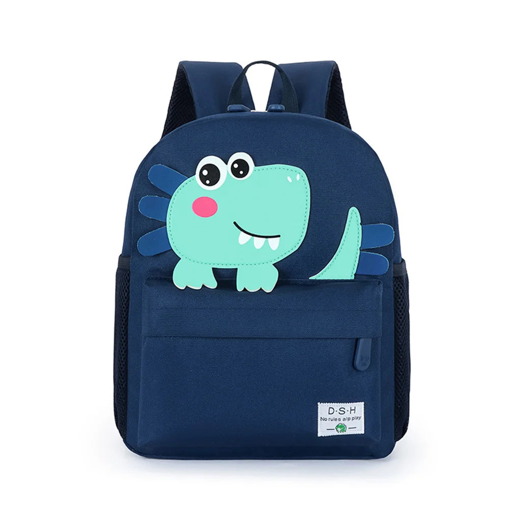 Mochila de dinosaurio pequeño con nombre personalizado, mochila escolar bonita de dibujos animados para niños, mochilas salientes con nombre bordado personalizado para niños y niñas