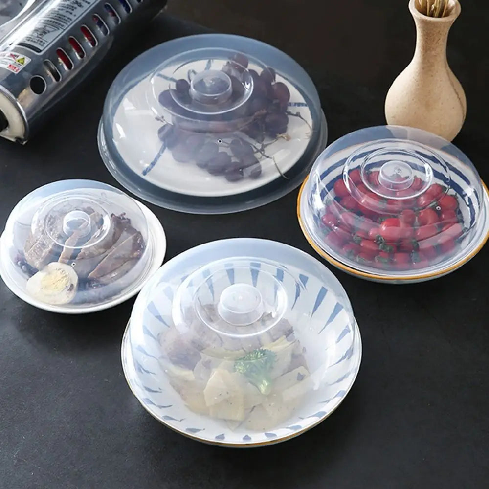 Cubierta de salpicaduras de microondas de mantenimiento fresco, 1 piezas, cubierta Universal de plástico ventilado, reutilizable para cocina, cuencos, platos para pasteles