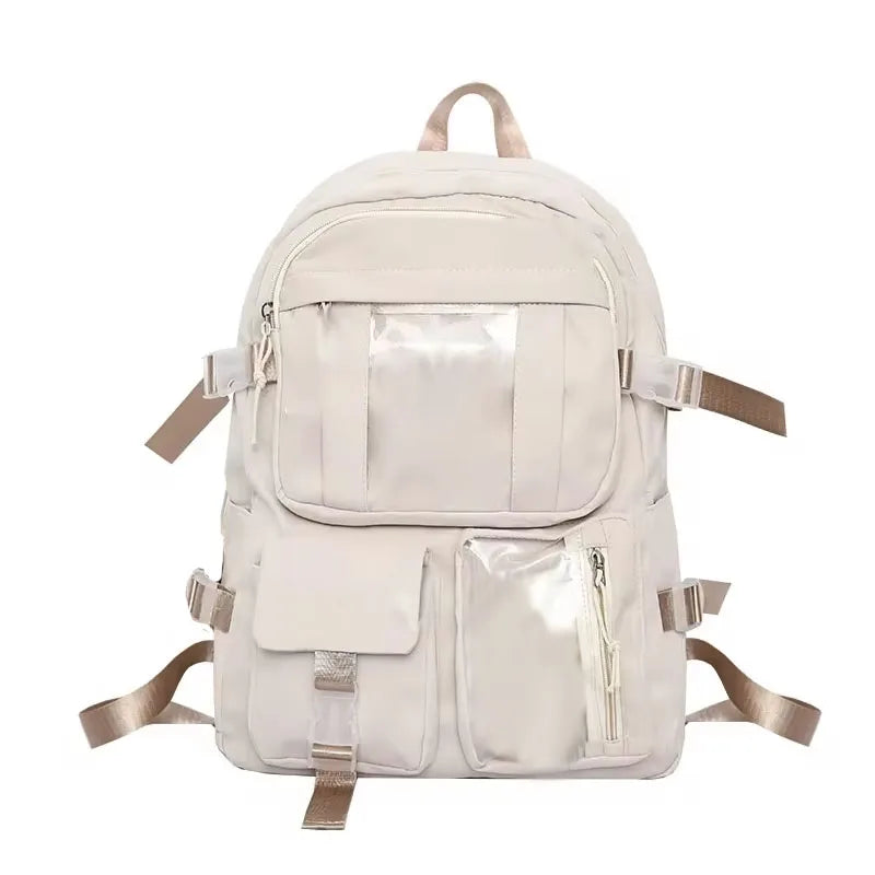 Bolsas populares de la mochila del estudiante de secundaria de las muchachas del color púrpura rosado sin ninguna versión accessoria