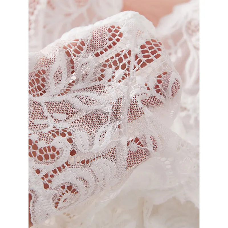 Traje con tirantes, camisón ultrafino de verano, conjuntos de Tanga de encaje, pijamas sexis para mujer, lencería, vestido de noche caliente, ropa de dormir cómoda