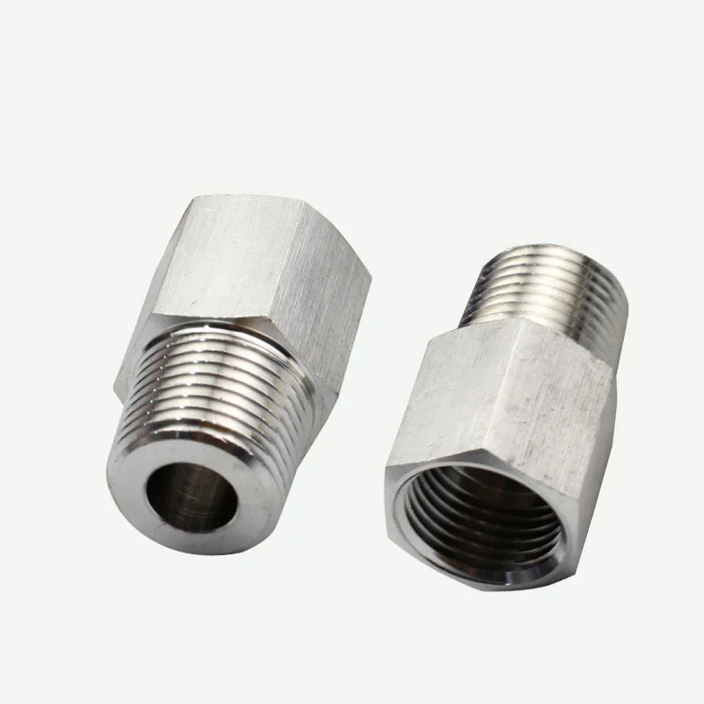 M10/14/20 1/8" 1/4" 3/8" 1/2" BSP NPT Conector de Tubería Reductor Hembra/Macho de Acero Inoxidable para Manómetro de Alta Presión