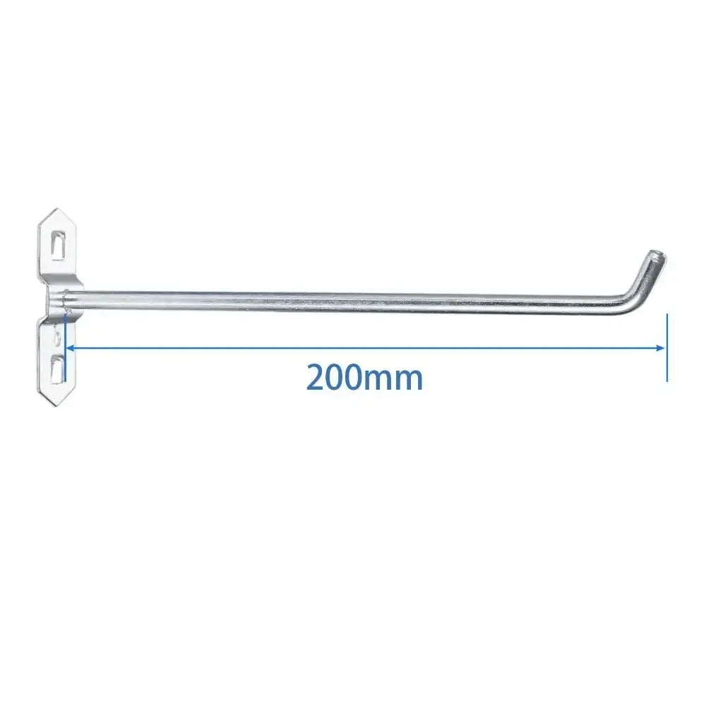 Ganchos para tablero perforado, perchas oblicuas individuales de acero para organización de herramientas de garaje, llavero para utensilios de cocina, 1-10 Uds.