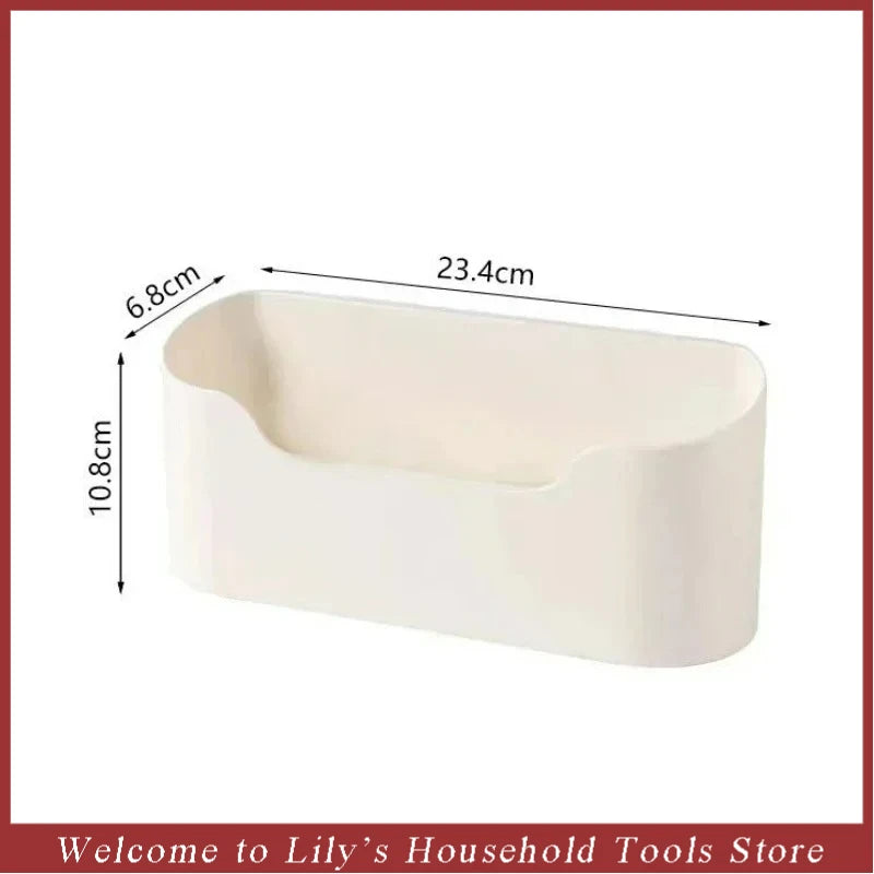 Estante de almacenamiento adhesivo montado en la pared para cocina, caja de almacenamiento multifuncional para puerta de armario, estante para cajón debajo del fregadero, organizador de baño