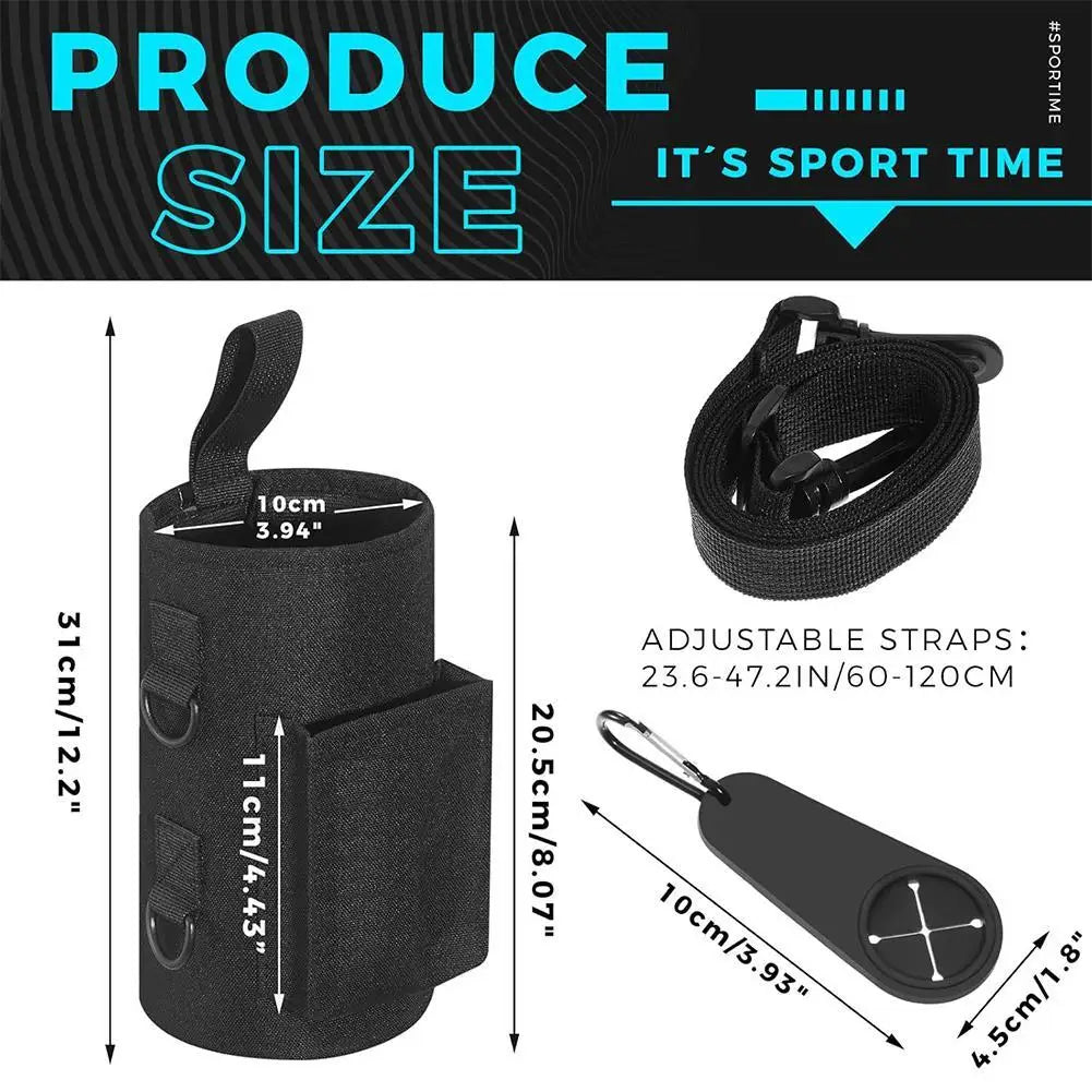 Bolsa para botella con eslinga magnética con correa para el hombro, soporte para botella de agua, soporte para teléfono para hombres y mujeres, entrenamiento, Fitness, viajes al aire libre
