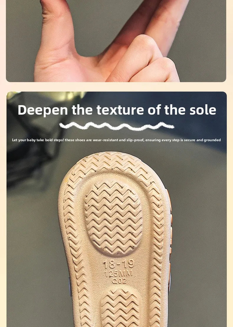 2026 Zapatillas para niños, bonitos dibujos animados para niñas y niños con suelas blandas, bolsas para bebés, zapatos perforados, sandalias para el hogar y el bebé
