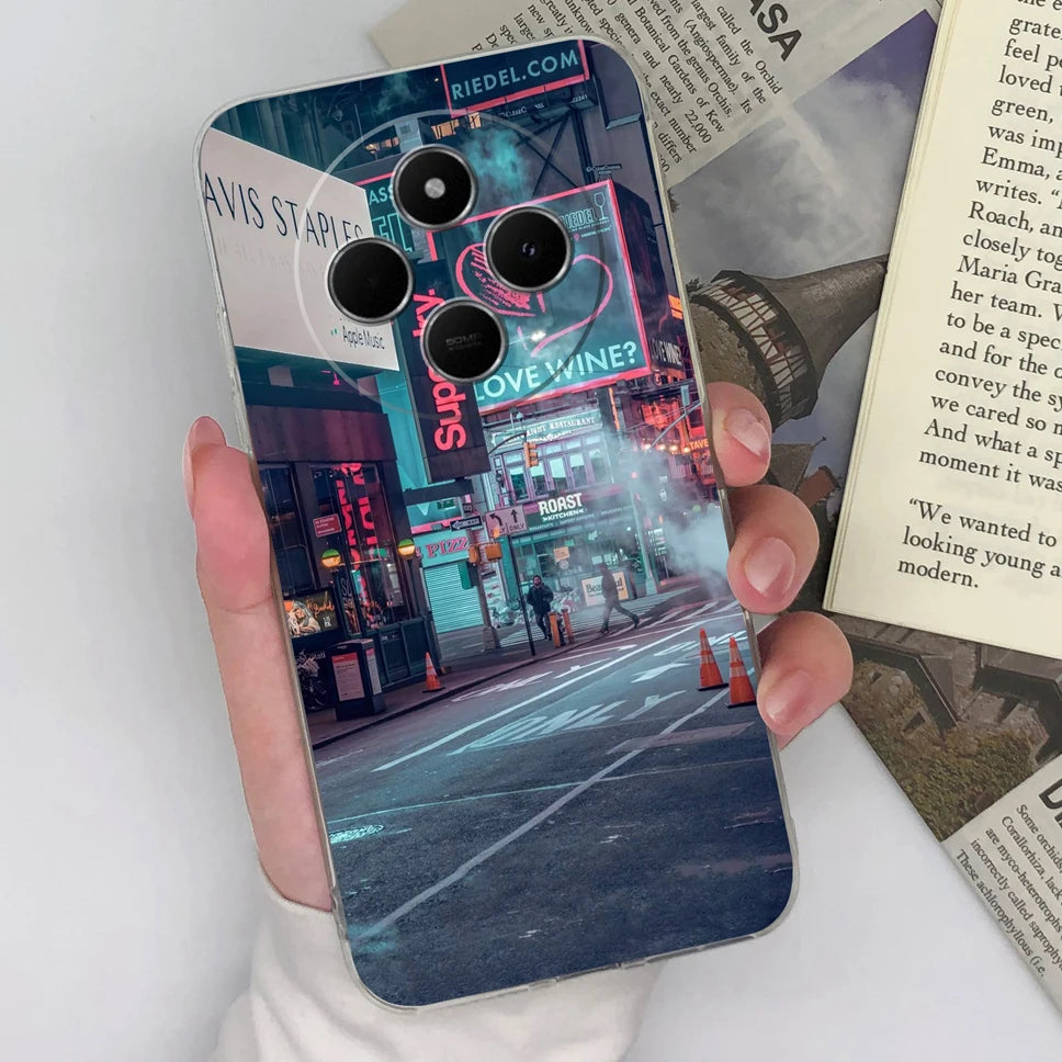 Funda de teléfono para Redmi 14C 4G, cubierta trasera creativa, transparente, suave, delgada, de silicona TPU, a prueba de golpes, protectora para Redmi14C