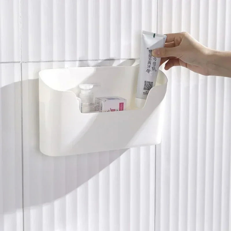 Estante de almacenamiento adhesivo montado en la pared para cocina, caja de almacenamiento multifuncional para puerta de armario, estante para cajón debajo del fregadero, organizador de baño