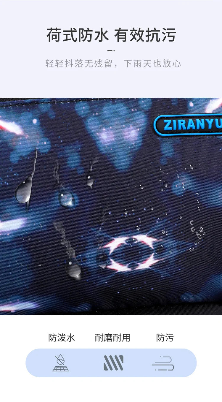 Nuevo conjunto de 3 uds de mochilas para niños, bolso escolar con patrón de cielo estrellado para estudiantes, bolso escolar impermeable con bolsa de almuerzo, estuche para lápices
