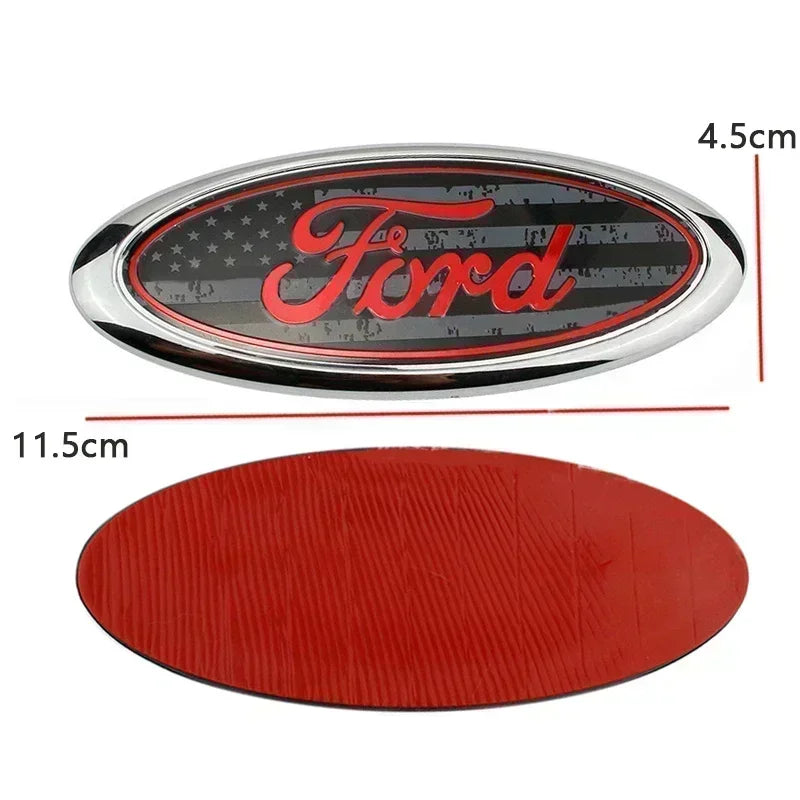 Emblema de coche ABS de 115x45mm para capó delantero y trasero, accesorios para Focus, Fiesta, Mondeo, F150, Ranger, Fusion, Kuga
