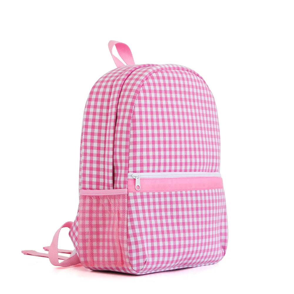Mochila Escolar para Niños Pequeños, Mochila Linda con Estampado de Cuadros para Niñas, 12 Pulgadas para Preescolar y Jardín de Infancia, 15 Pulgadas para Adolescentes de Secundaria