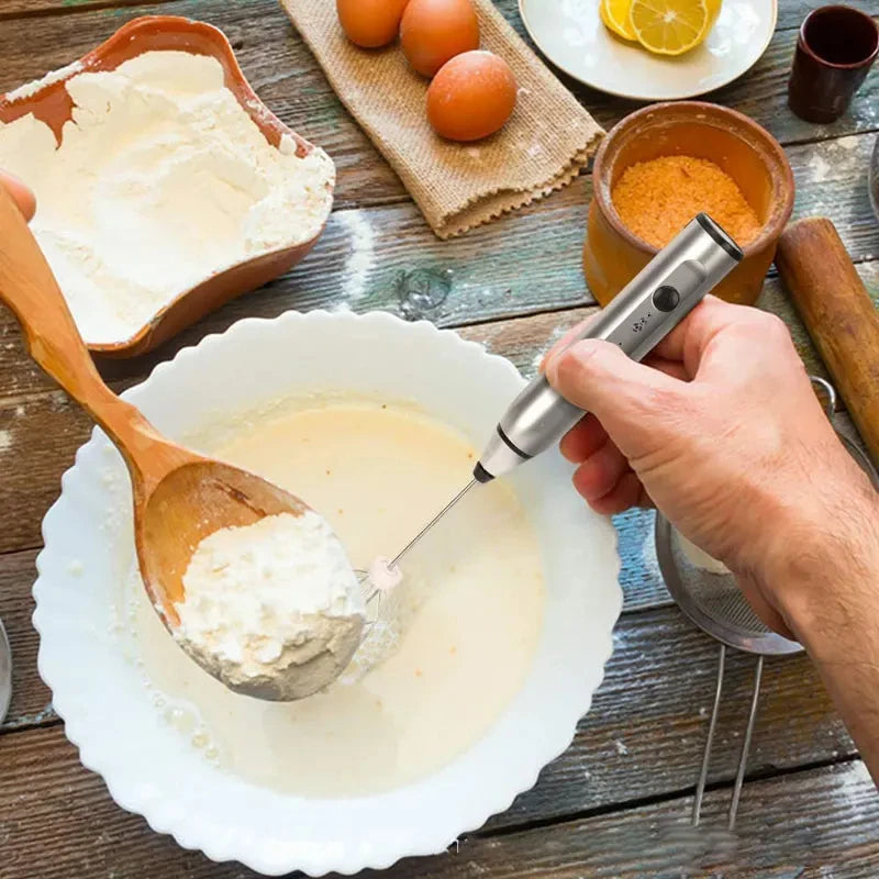 Espumador de leche eléctrico portátil, licuadora de mano, Mini cafetera USB, batidora, crema de capuchino, batidor de huevos, licuadora de alimentos