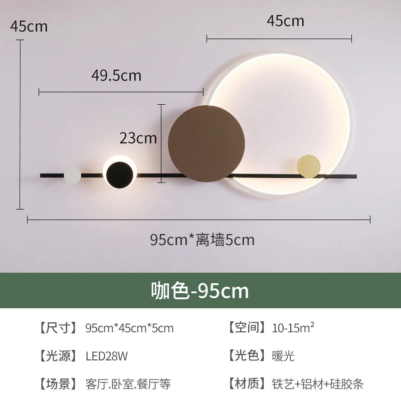 Lámpara LED de pared moderna, ambiente para candelabro de sala de estar, comedor, dormitorio, Hotel, salón, escaleras, pasillo, accesorio de iluminación para decoración del hogar