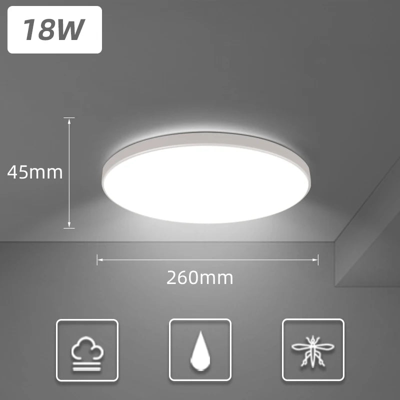 Lámpara de techo Led para sala de estar, luz moderna de CA 110V-220V, 18W, 30W, 40W, accesorios de iluminación para dormitorio y cocina