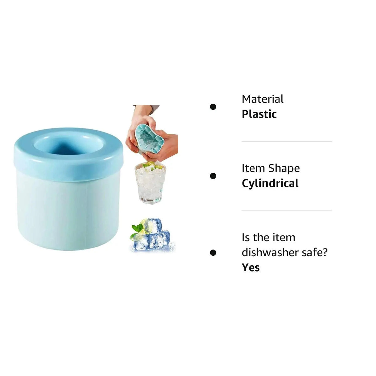 Molde de silicona para cubitos de hielo, cubo de hielo redondo, refrigerador casero DIY de verano, máquina de hielo congelada, molde creativo para cubitos de hielo, herramientas de bar