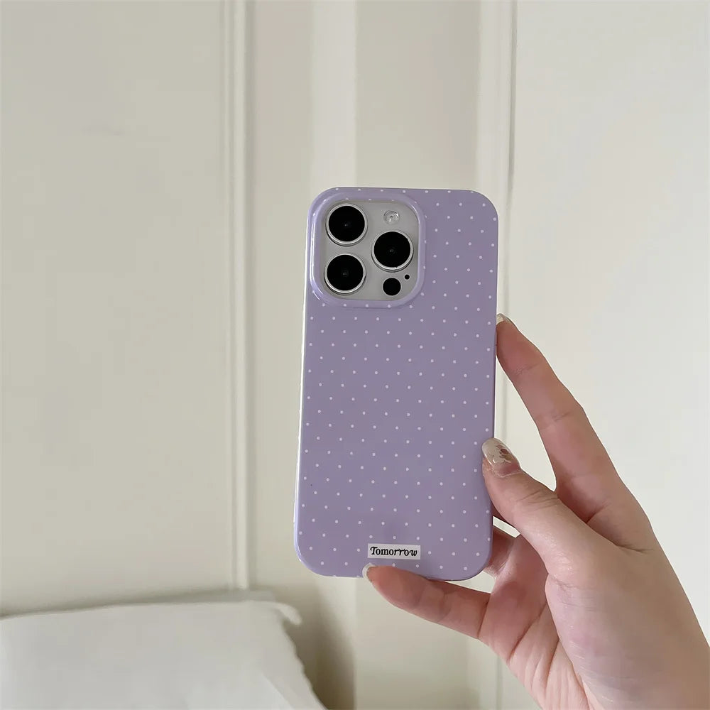 Funda de teléfono móvil pequeña y fresca de lunares INS para iPhone 17 16 15 14 13 12 Pro Max 11 funda ultrafina a prueba de golpes para iPhone Air