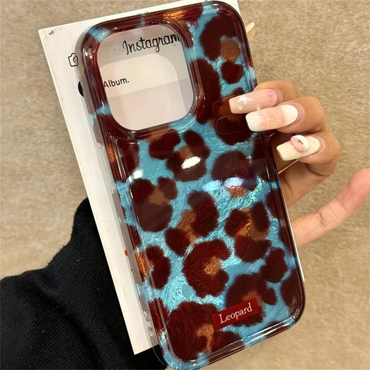 Funda de teléfono suave con estampado de leopardo y manchas de moda Simple para iPhone 17 fundas iPhone 16 Pro Max 15 14 13 12 11 XS X XR 7 8 Plus
