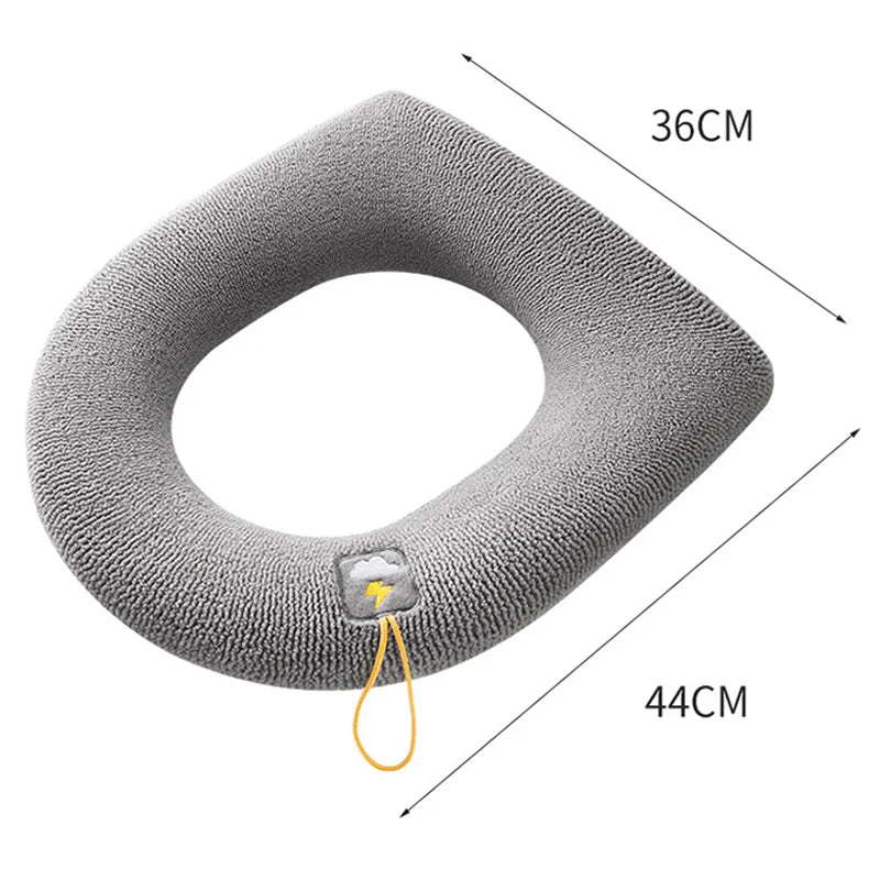 Funda Universal para asiento de inodoro, alfombrilla para taburete con patrón de calabaza, cojín para asiento de inodoro suave y cálido, accesorios para tapa de inodoro de baño