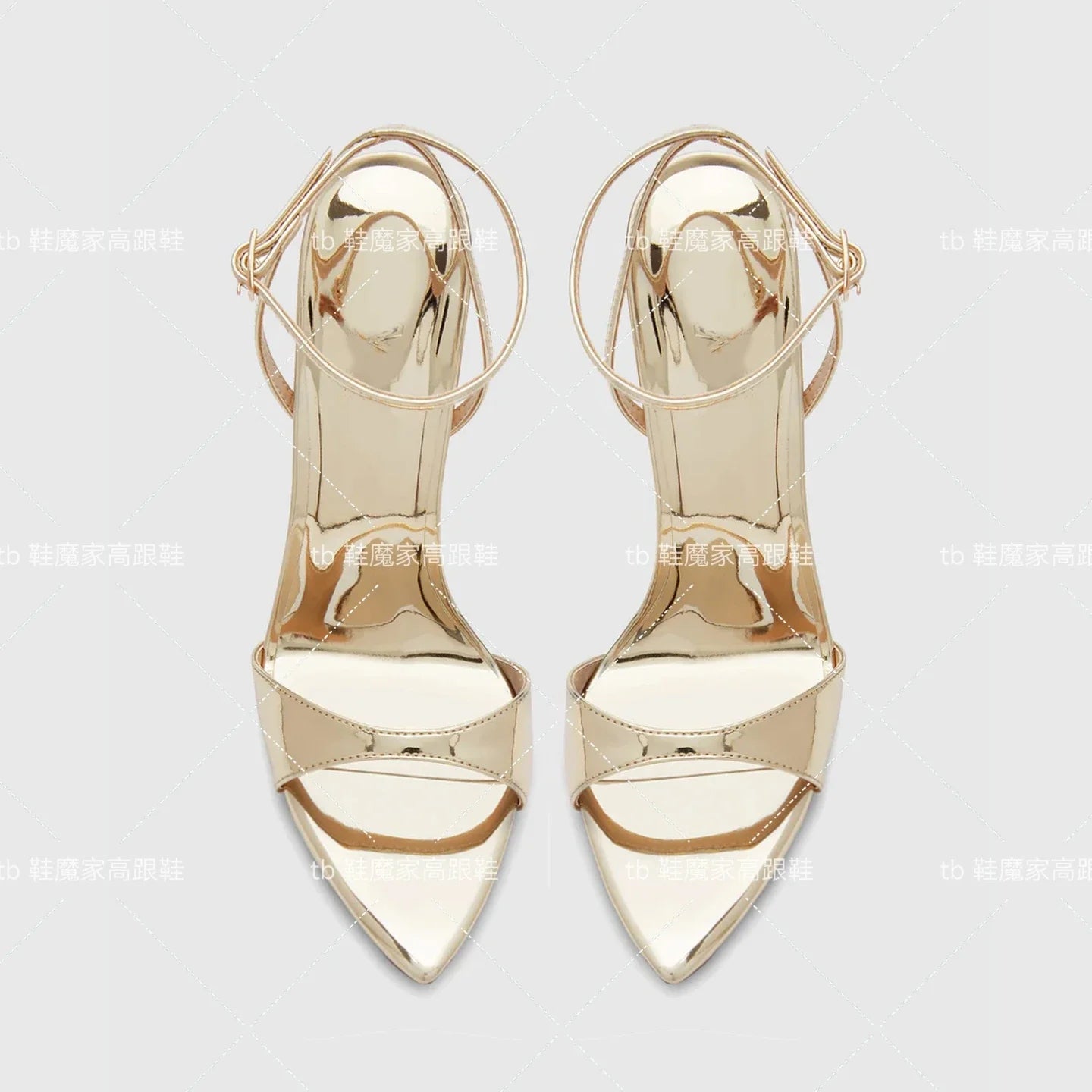 New 12cm Pointed Thin Heel High-heeled Shoes with A Single Strap and Half Drag Revealing Toes Sexy Fashion Sandals in Large Size
