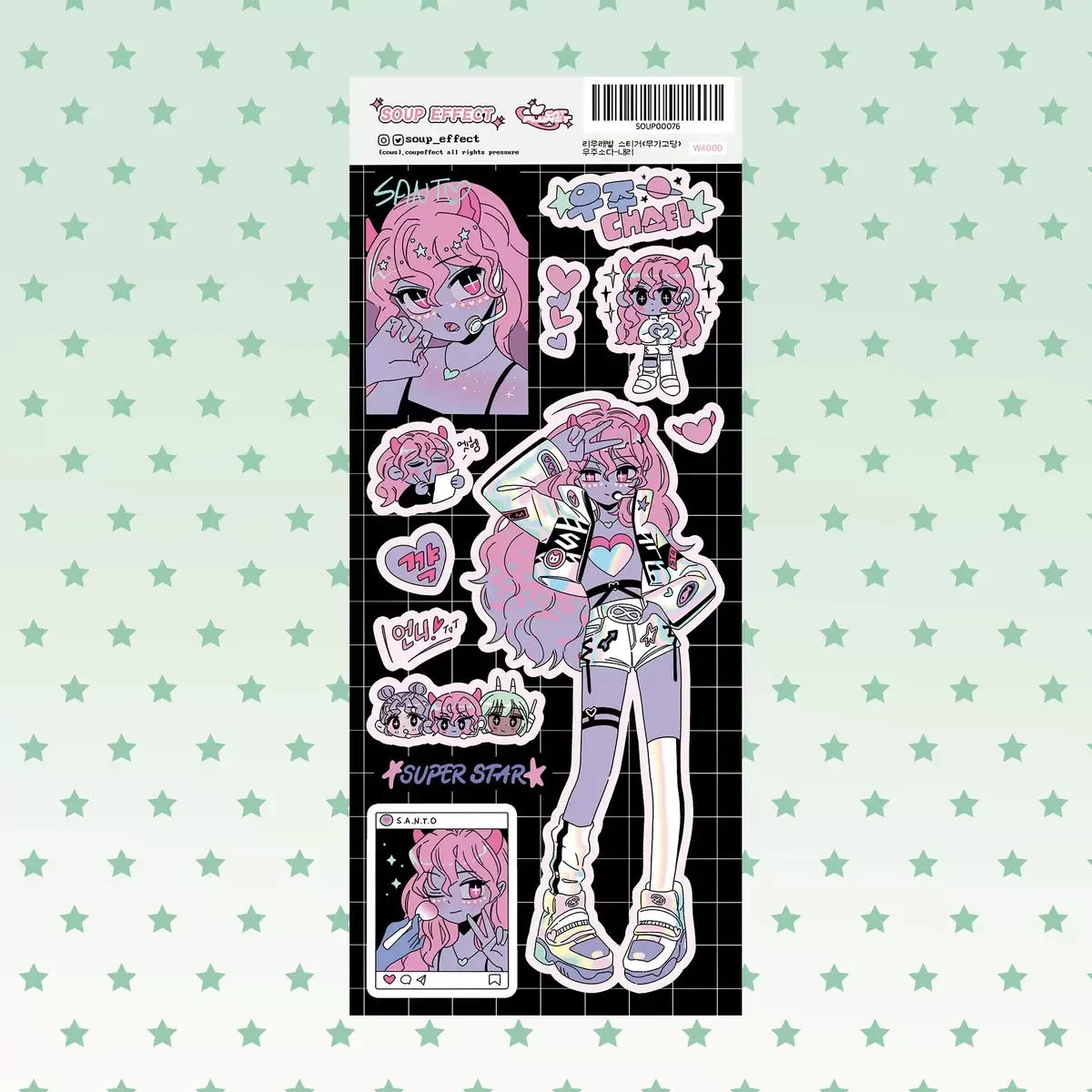 Pegatinas de dibujos animados coreanos, pegatinas de personajes de chica dulce y bonita, manual, diario, cuaderno, planificador, álbum de recortes, pegatina decorativa DIY