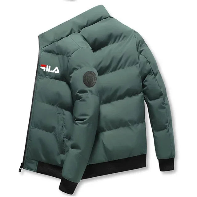 Abrigo Corto de Invierno para Hombre, a la Moda 2026, Grueso y Cálido, Cortavientos, con Cierre y Estampado, Chaqueta Casual para Hombre, Tallas M-5XL, Parka