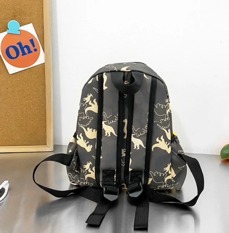 Mochila personalizada para niños y niñas, nueva mochila moderna con diseño de dinosaurio de dibujos animados para guardería