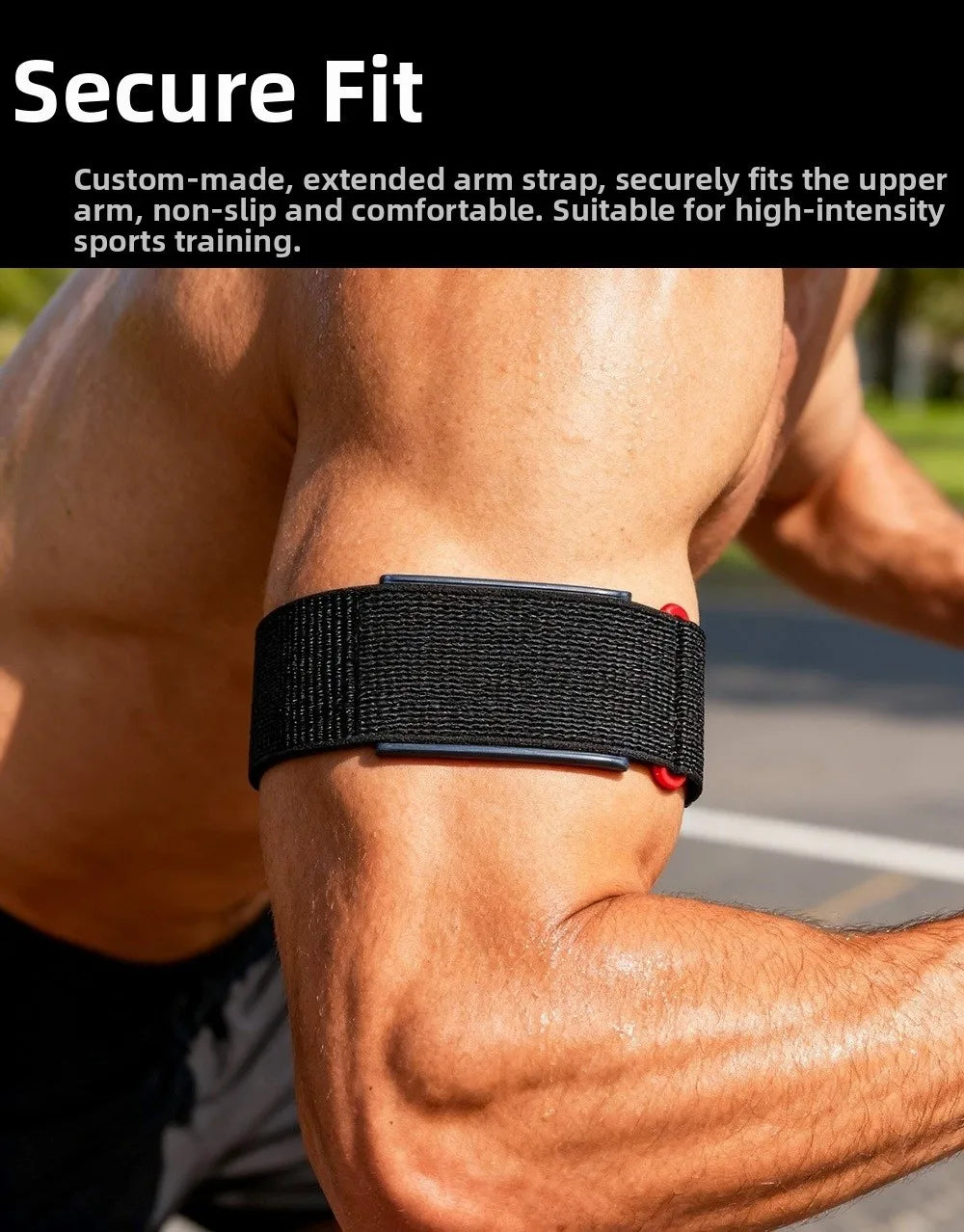 Banda deportiva de nailon, banda para bíceps, diseño de bucle, correa de seguimiento de Fitness transpirable, banda ajustable para brazo/carril para correa de Helio Amazfit