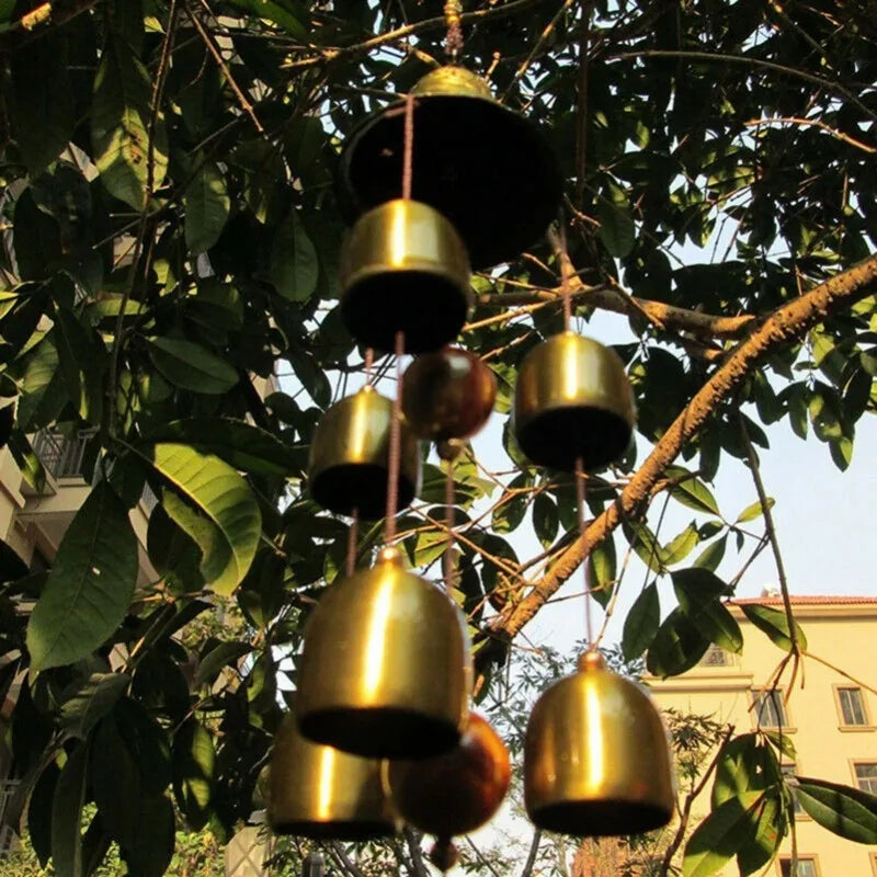 Adornos de carillón de viento, tapices de puertas, regalos, colgantes para balcón al aire libre, campanas de viento de cobre y Metal, campanas, colgantes de cascabeles para coche