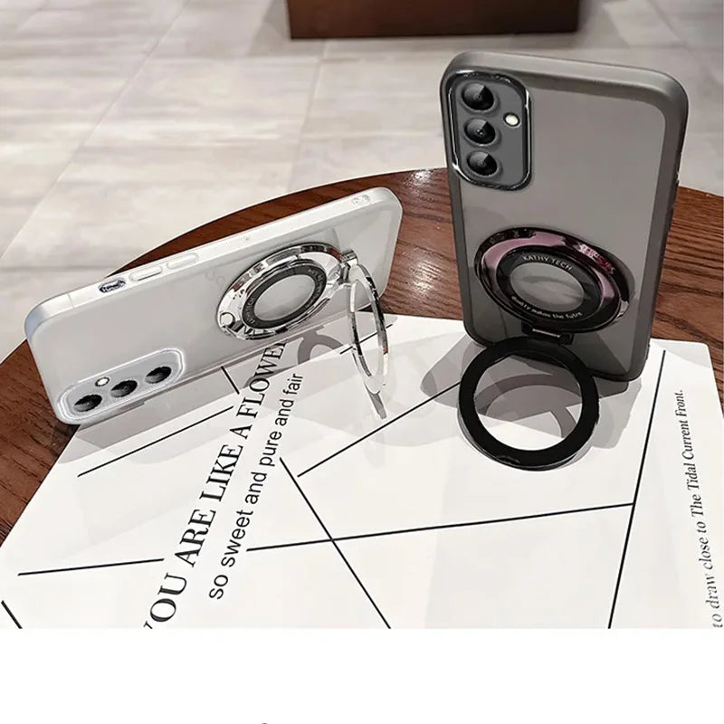 Funda de teléfono con soporte de anillo magnético para Realme 15 15T Realme 14 13 12 11 Pro Plus Pro + Note 70 60 50 70T cubierta transparente