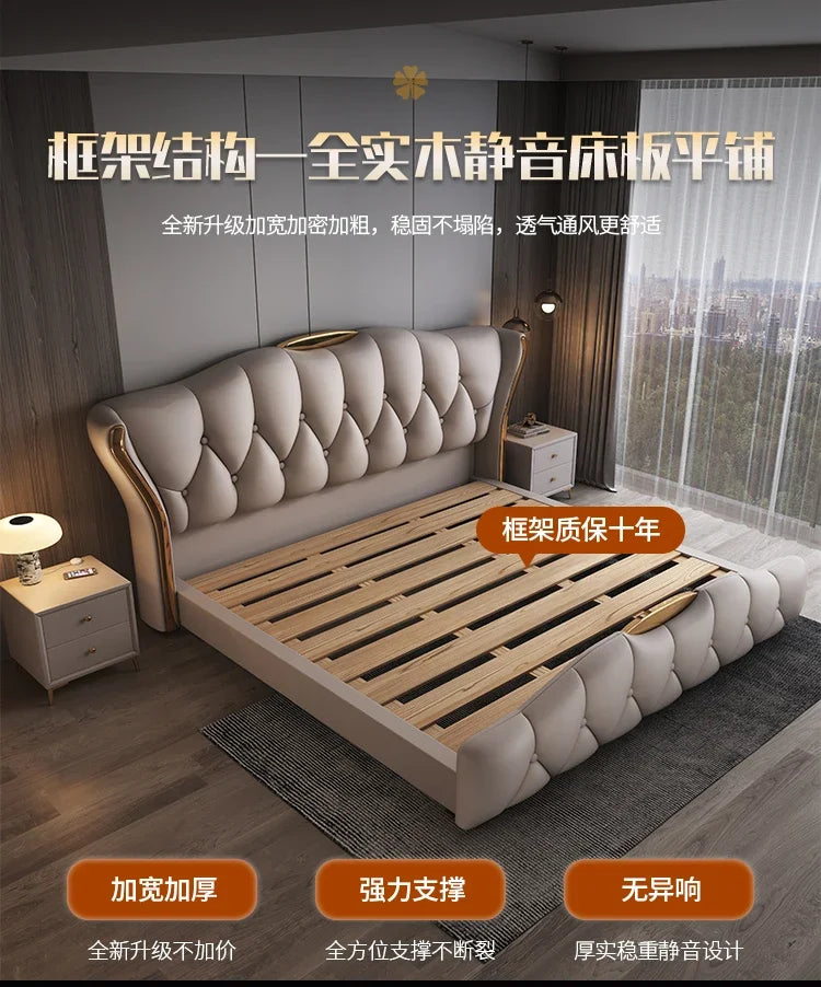 Muebles de dormitorio completos de 180x200cm, juego king, cabeceros dobles, dormitorios matrimoniales, cama queen de tamaño completo, marco de lit