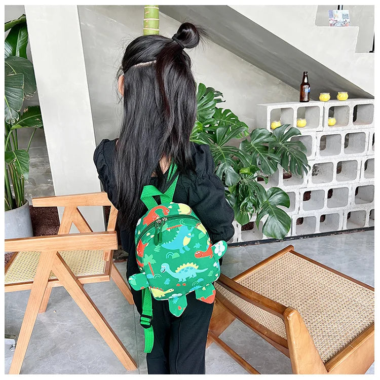 Bolsa bonita para niños, mochilas escolares con dibujos de dinosaurios para niños, mochila de viaje para exteriores preescolar para guardería, antipérdida