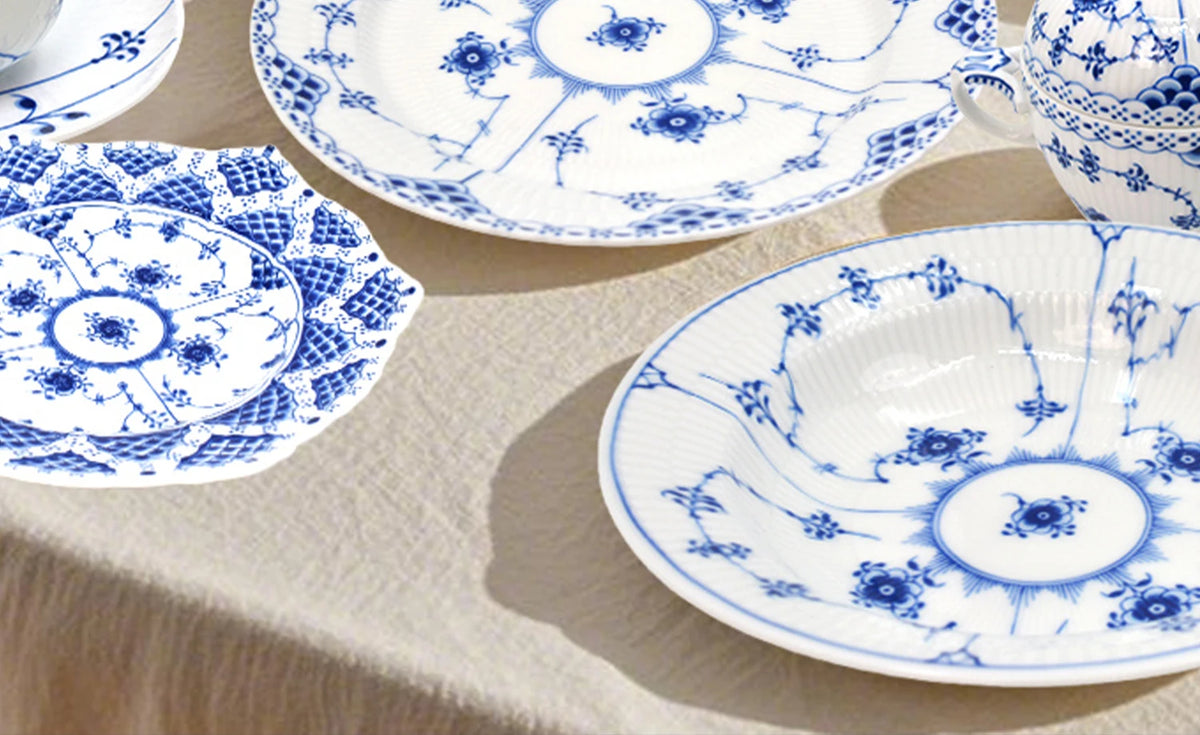 Juego de vajilla de porcelana blanca de Jingdezhen con diseño de hierba Tang azul y blanca, plato llano para uso doméstico, t...