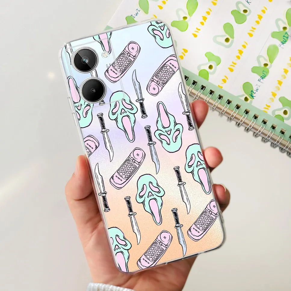 Para Realme 10 4G RMX3630 funda de teléfono suave de silicona TPU a prueba de golpes para Realme 10 funda protectora trasera con diseño de dibujos animados bonitos