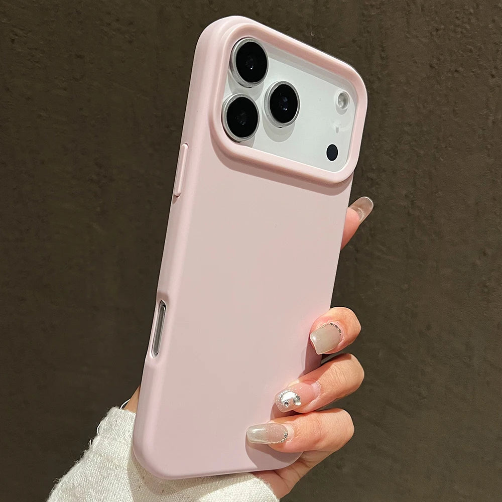 Funda protectora de silicona de Color caramelo para iPhone 17 Pro Max 17 Air 17 Pro, funda trasera de TPU suave mate a prueba de golpes