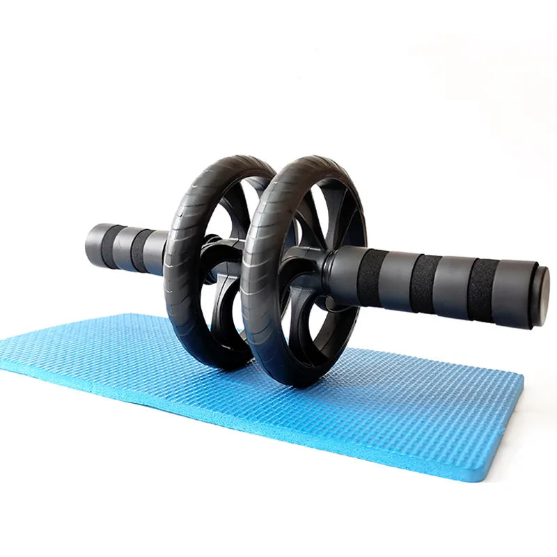 Rodillo Abdominal Silencioso de Doble Rueda - Hecho de PVC y Acero Inoxidable, Adecuado para Entrenamiento de Fuerza del Core y Entusiastas del Fitness, Rodillo para Músculos Abdominales, Equipo de Ejercicio