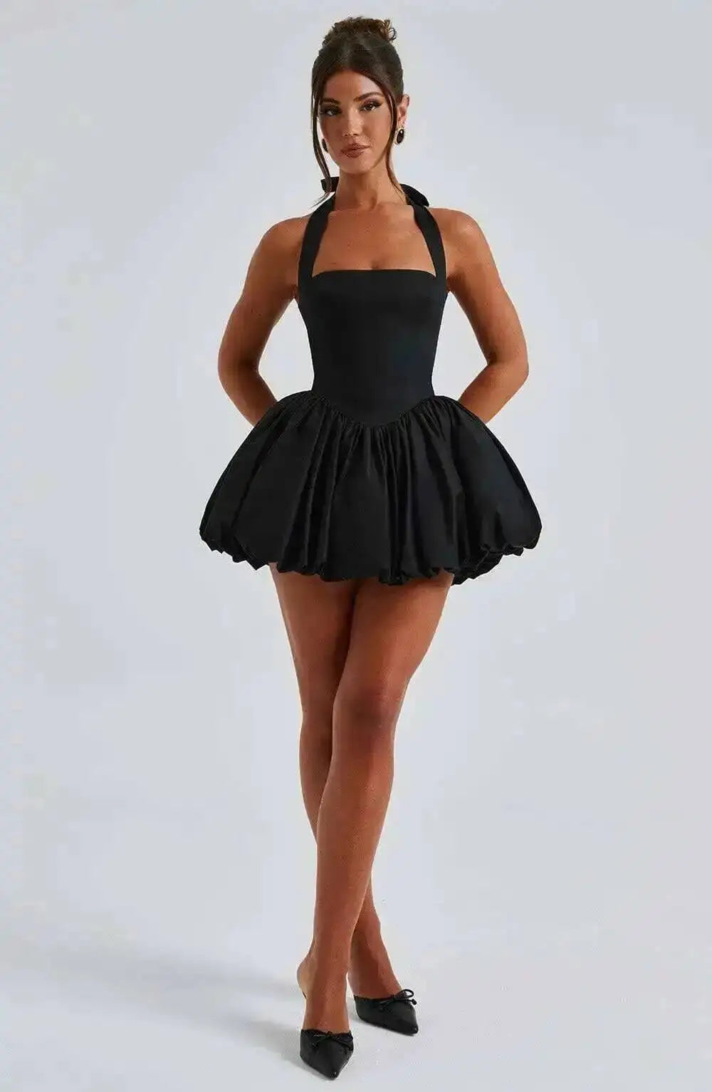 Townlike cintura envolvente A-line vestido de baile vestido de mujer Halter Mini 2025 Primavera Verano vestido club nocturno Sexy vestidos de fiesta
