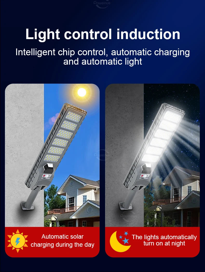 Luces solares 9000000LM 4000W/3000W/1000W, reflector de farola impermeable para exteriores con Sensor de movimiento, lámpara de pared para jardín y patio