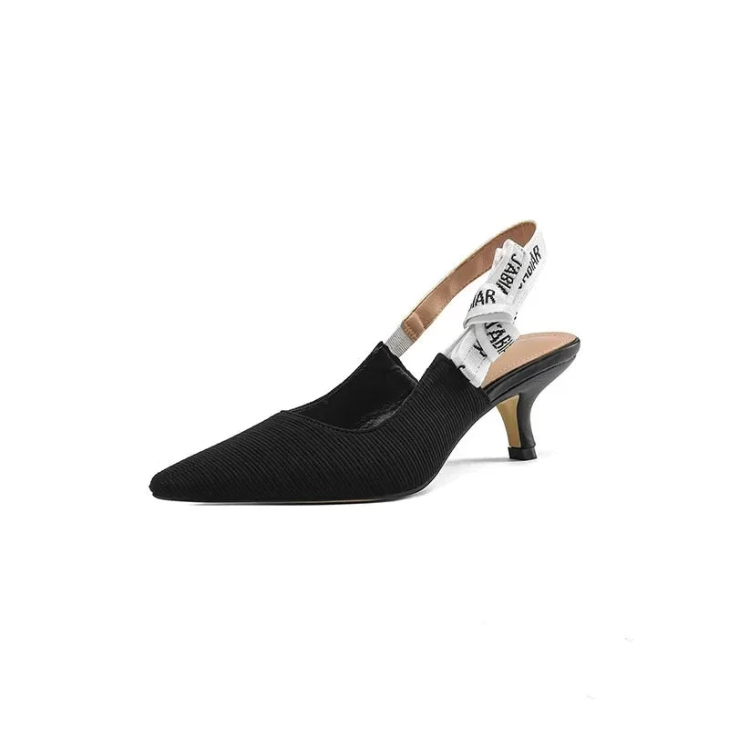 Sandalias de tacón de aguja elegantes con diseño de letras y cordones para mujer, ideales para fiestas, colección Verano 2026