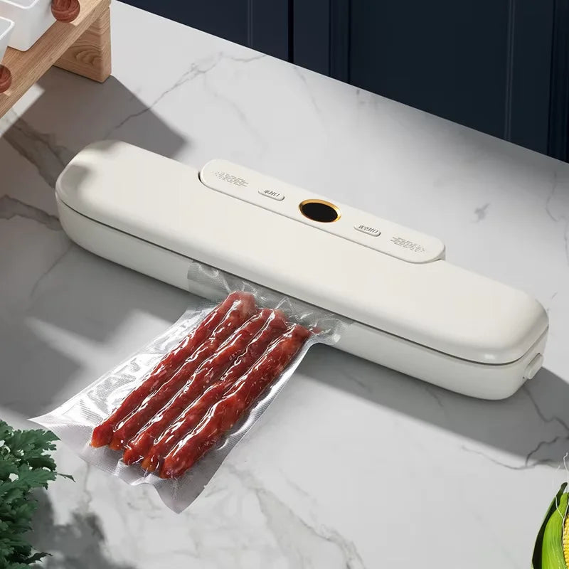 HOMEFISH Household Vacuum Sealing Machine Small Food Preservation Compression Packaging Plastic Sealing Machine for Kitchen Use